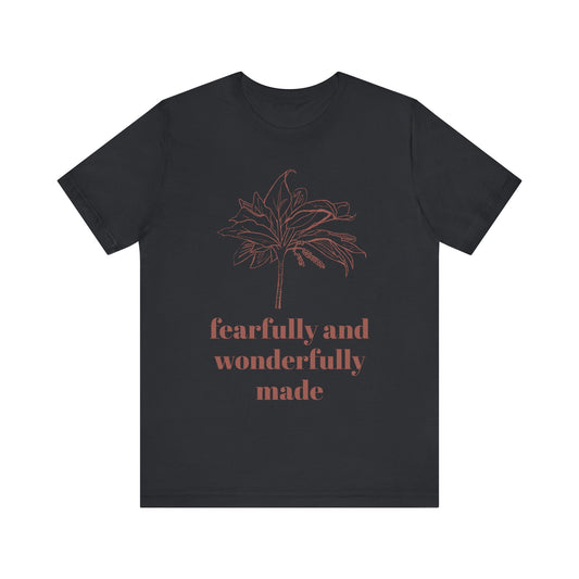Fearfully Made Adult Tee | Wonderfully Motivational T-Shirt, Inspirational Gift, Unisex Apparel, Faith-Based Clothing, Everyday Wear