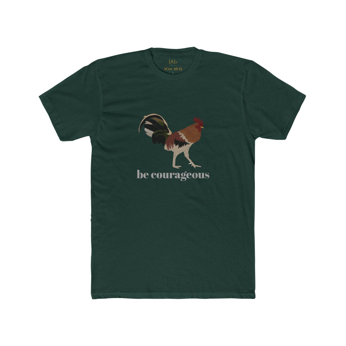 Rooster Be Courageous Unisex Tee, Strong Stand Firm Christian Motivation Shirt, Inspirational Graphic Top, Scripture Quote Tshirt,