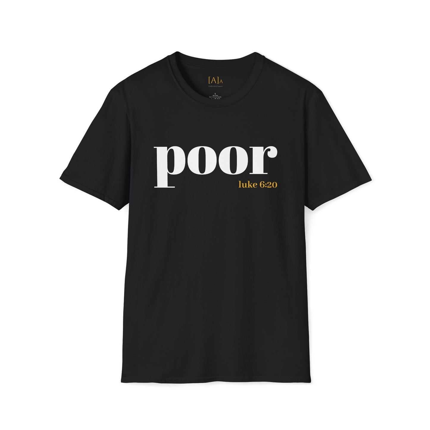 Poor Shirt Unisex Tee, Funny Gift for Friends, Casual Minimalist Style, Everyday Comfort, Bold Statement Tshirt, Gift Tee
