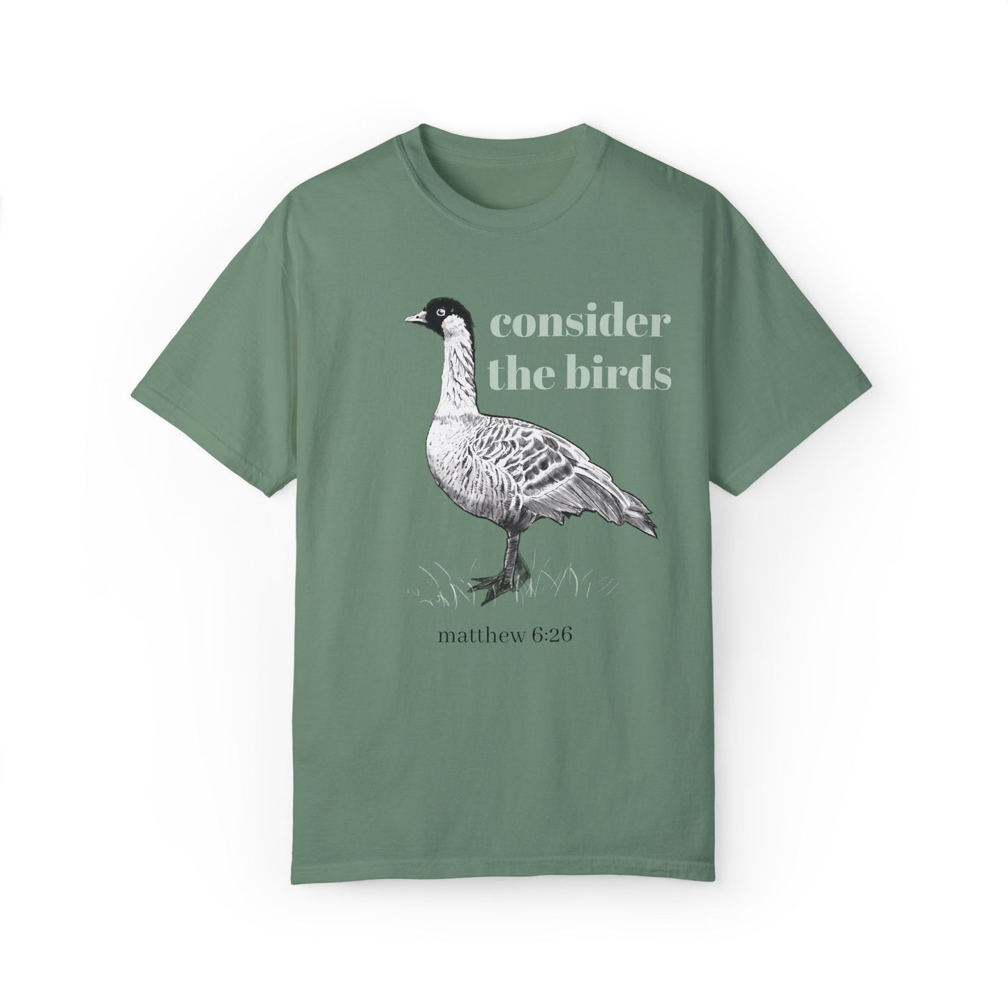 Consider the Birds T-shirt - Nene Hawaiian Goose Bird Sermon on the Mount Matthew 6 Unisex