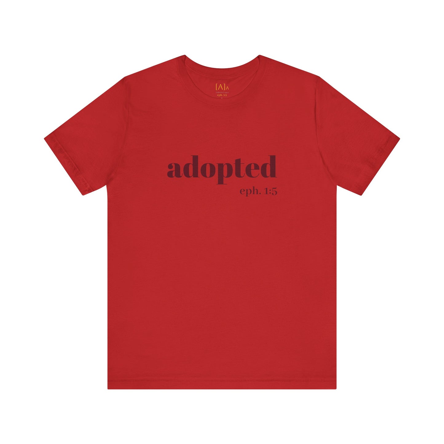Bible Verse Tee - 'Adopted' Unisex Jersey Short Sleeve Shirt