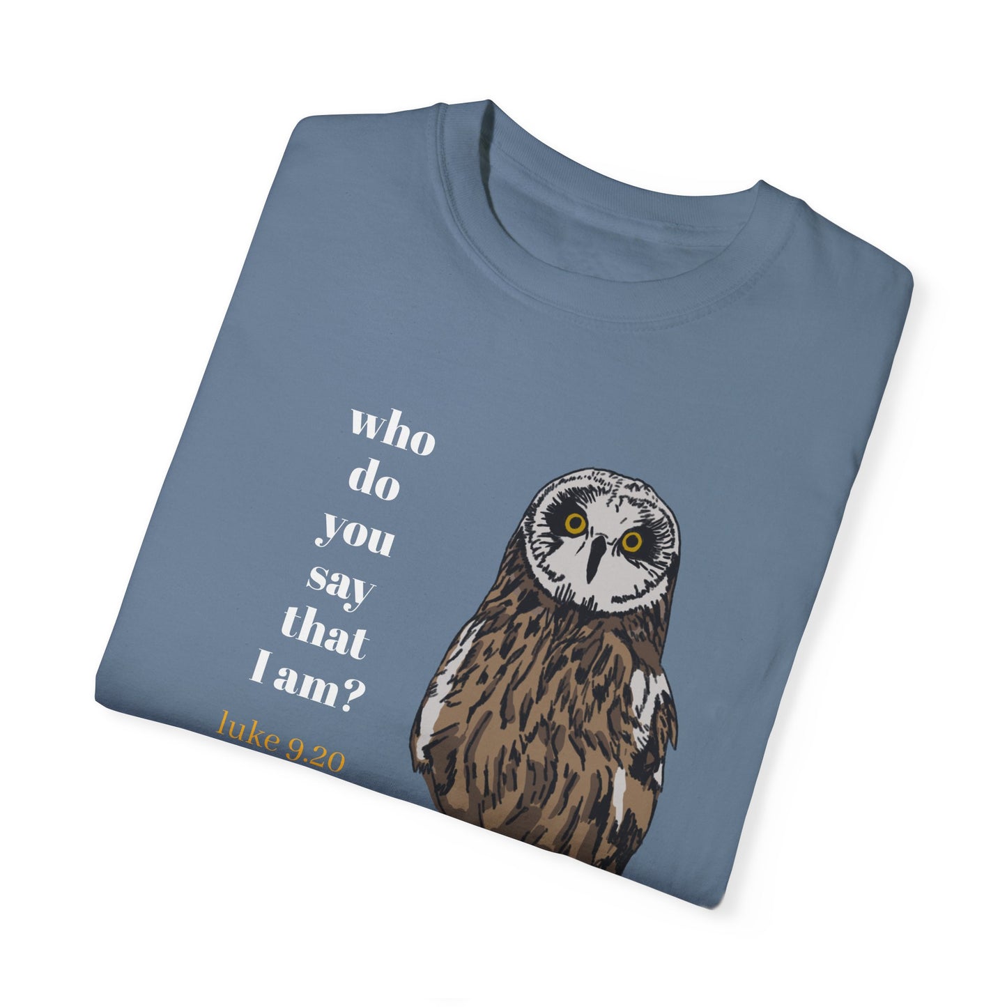 Pueo Who Do You Say That I Am - Owl T-shirt, Hawaiian Barn Owl Bird, Christian Faith Gift, Vintage Style Top, Religious Graphic Apparel
