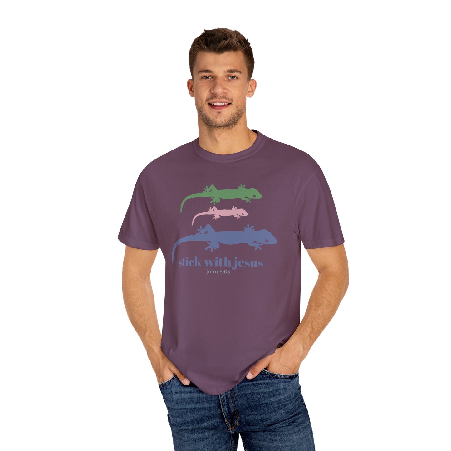 Gecko T-shirt Stick With Jesus