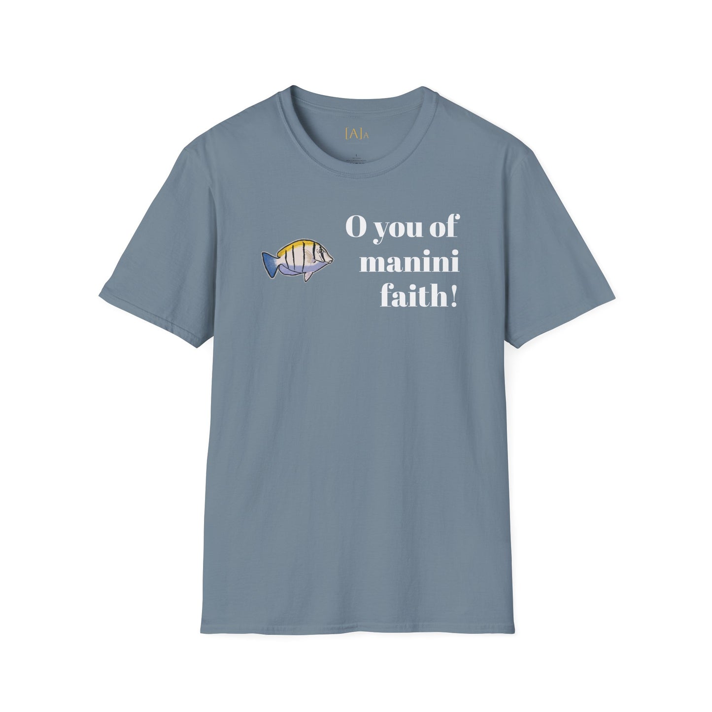 Manini Faith T-Shirt - Jesus Hawaii Fish Ocean-Inspired Unisex Softstyle, Inspirational Gift for Beach Lovers, Summer Vibes