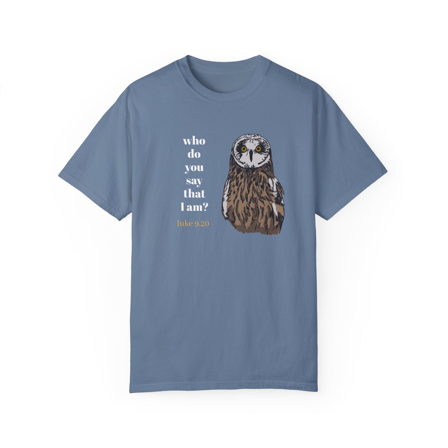 Pueo Who Do You Say That I Am - Owl T-shirt, Hawaiian Barn Owl Bird, Christian Faith Gift, Vintage Style Top, Religious Graphic Apparel