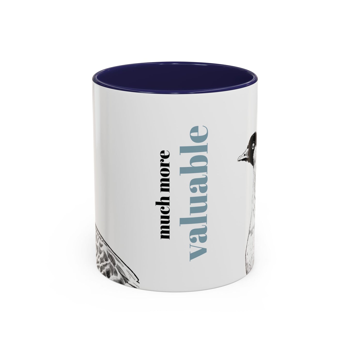 Much More Valuable Inspirational Accent Coffee Mug, Nene Hawaii State Bird Gift, Motivational Mug, Unique Kitchen Decor, Perfect for Home