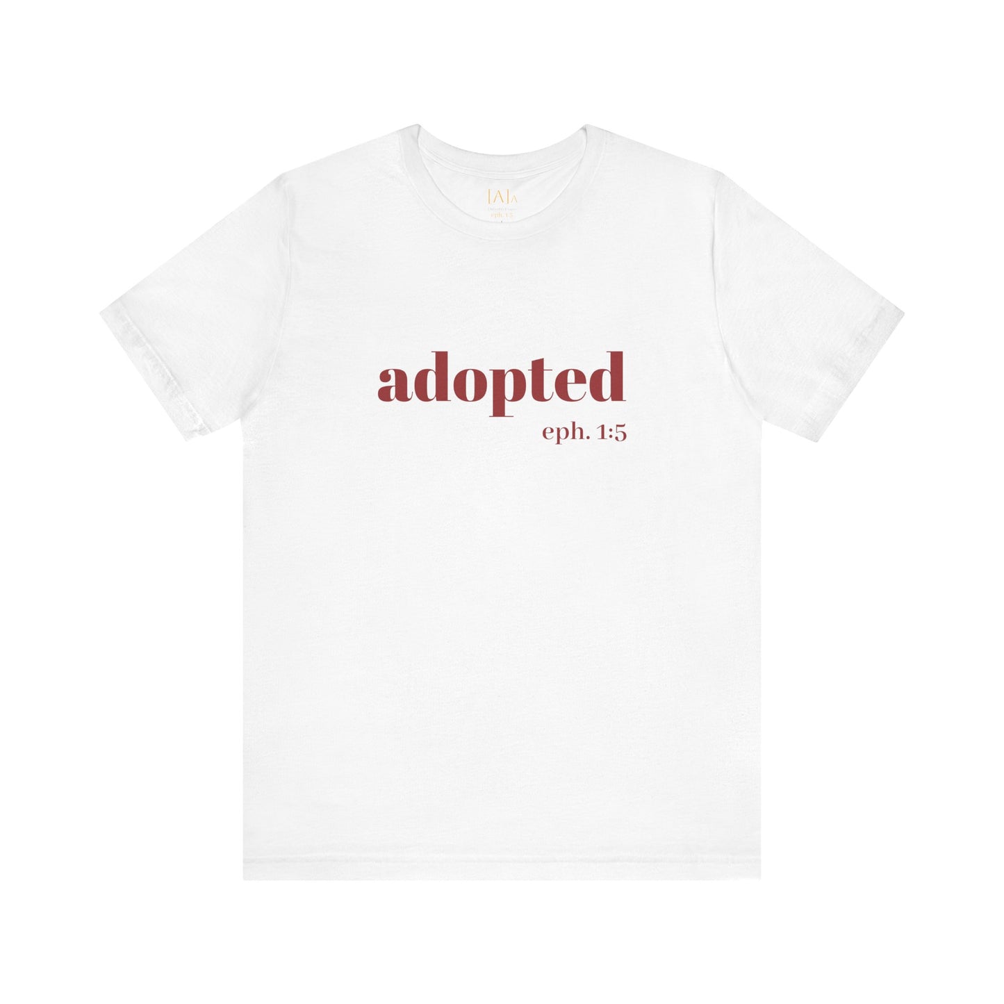 Bible Verse Tee - 'Adopted' Unisex Jersey Short Sleeve Shirt