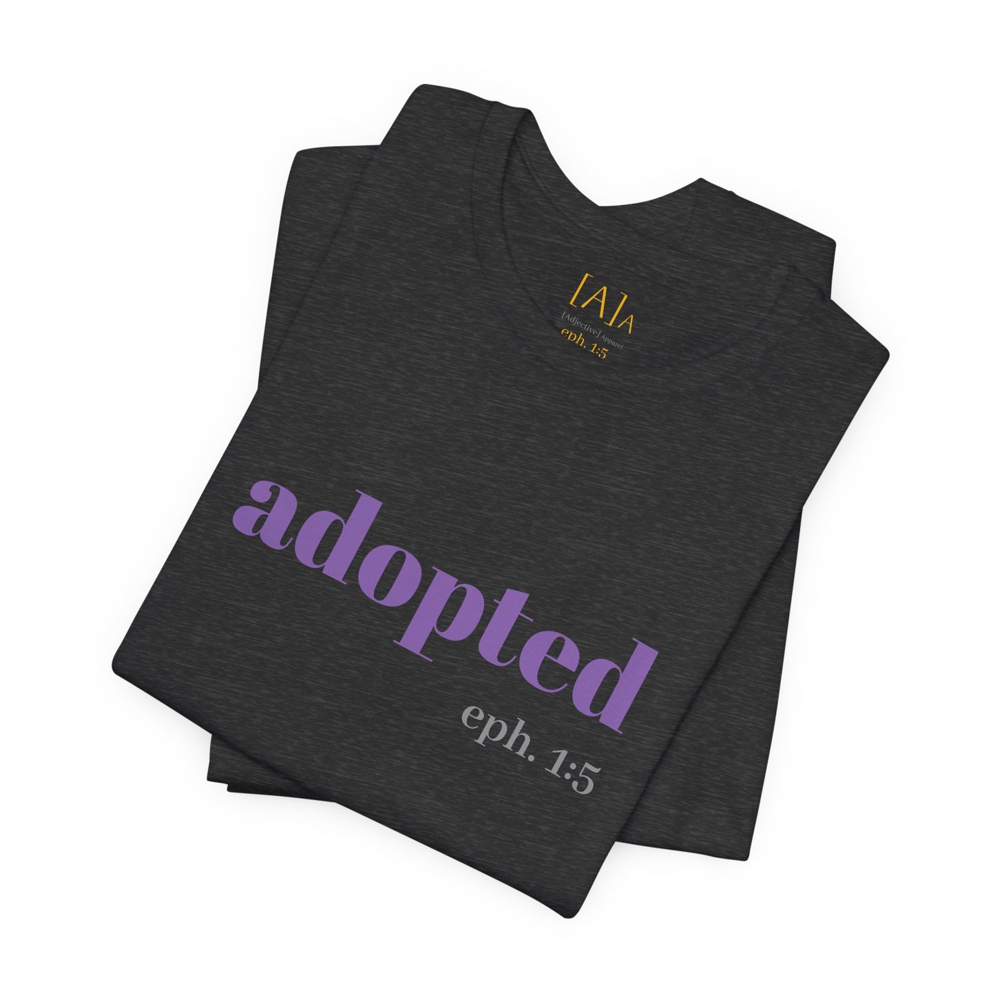 Bible Verse Tee - 'Adopted' Unisex Jersey Short Sleeve Shirt