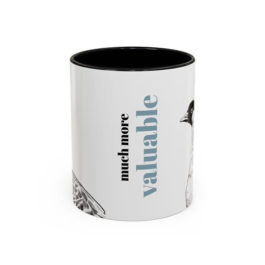 Much More Valuable Inspirational Accent Coffee Mug, Nene Hawaii State Bird Gift, Motivational Mug, Unique Kitchen Decor, Perfect for Home