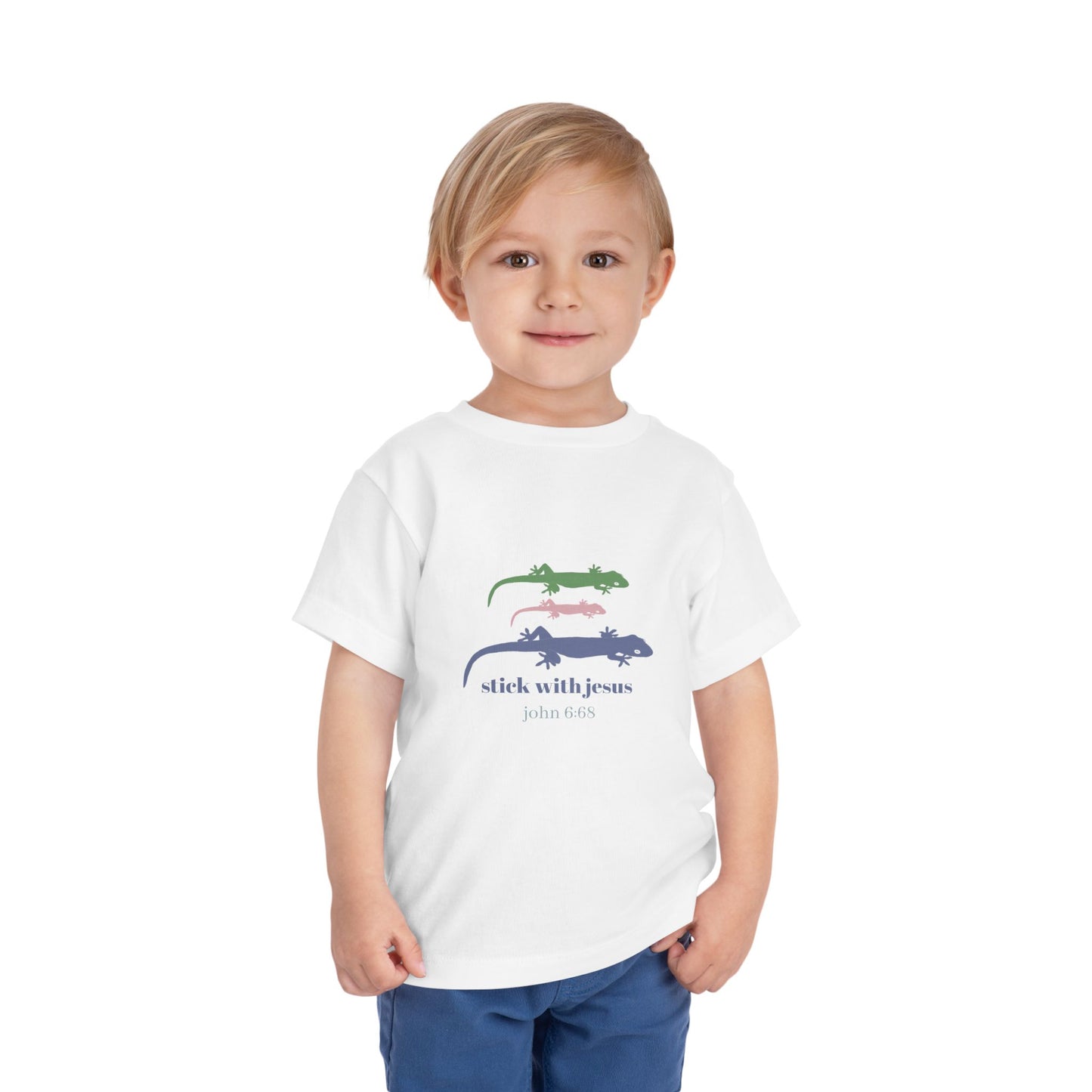 Toddler Gecko T-shirt Stick With Jesus