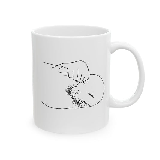 Seeking Rest Monk Seal Ceramic Mug - Perfect for Jesus Followers Coffee Lovers, Gift for Friends, Reminder, Home & Office Decor