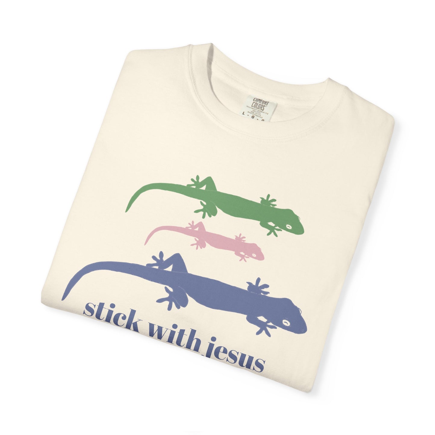 Gecko T-shirt Stick With Jesus
