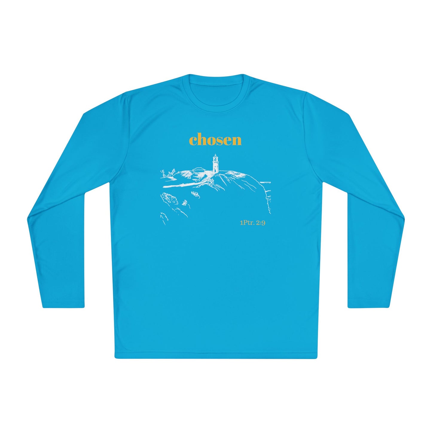 Chosen Lighthouse Longsleeve, Christian Shirt, Light of Faith Unisex Tee, 1 Peter 2:9 Verse Shirt, Comfort Layering Top, Religious Tee