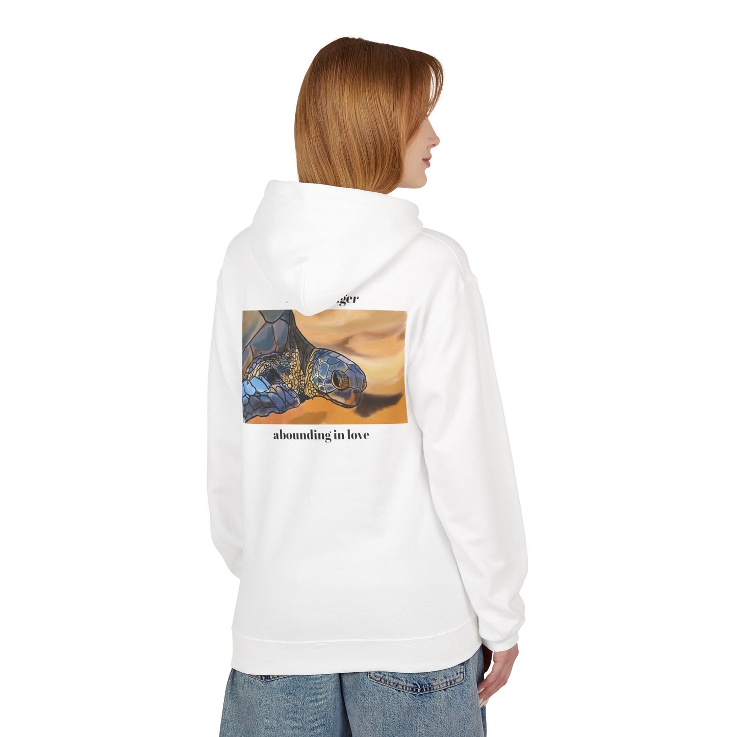 Abounding in Love Turtle Hoodie, Honu, Slow to Anger Unisex Sweatshirt Christian Religious Bible Verse Tee, Inspirational Jumper, Gift