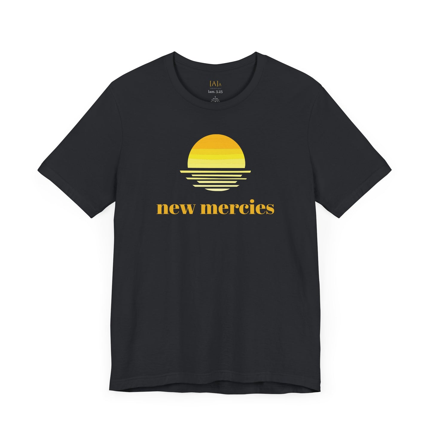 New Mercies Shirt Every Morning Lamentations 3 22 retro minimalist t-shirt, Christian faith tee, scripture verse graphic top, trendy Bible