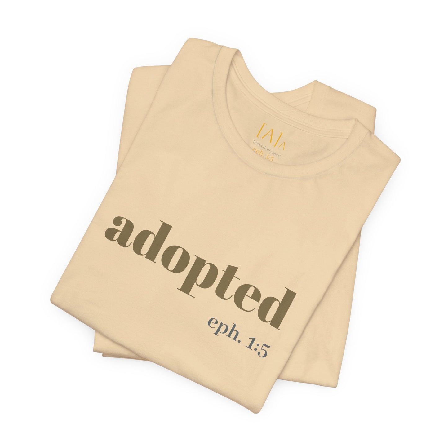 Bible Verse Tee - 'Adopted' Unisex Jersey Short Sleeve Shirt