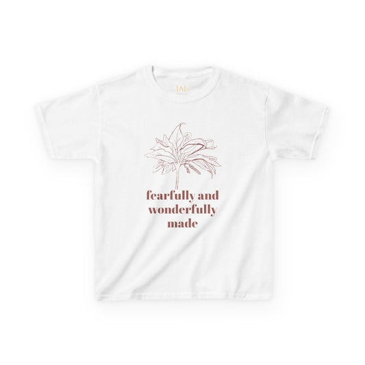 Fearfully Made Kids Tee - Psalm 139 Ti Plant, Children's T-Shirt, Youth Tshirt, Christian Shirt, Religious Apparel,