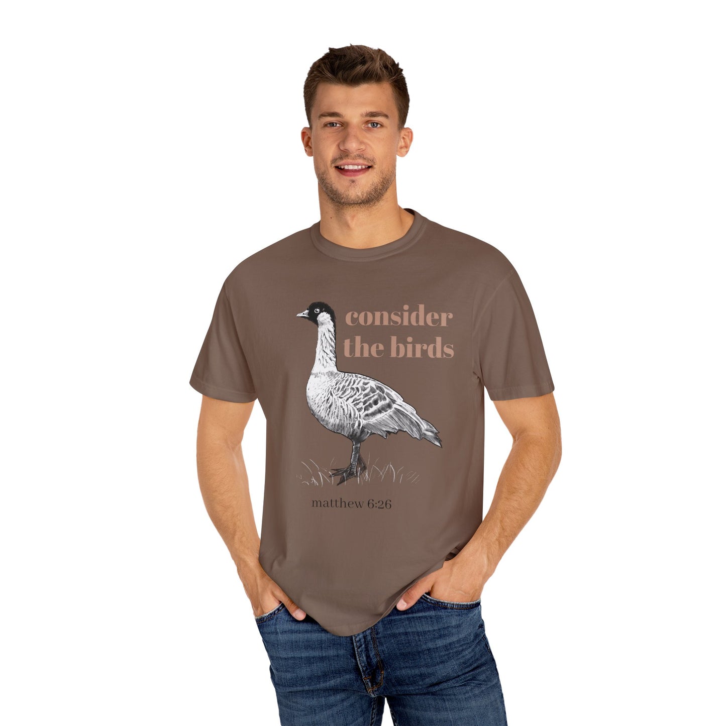 Consider the Birds T-shirt - Nene Hawaiian Goose Bird Sermon on the Mount Matthew 6 Unisex