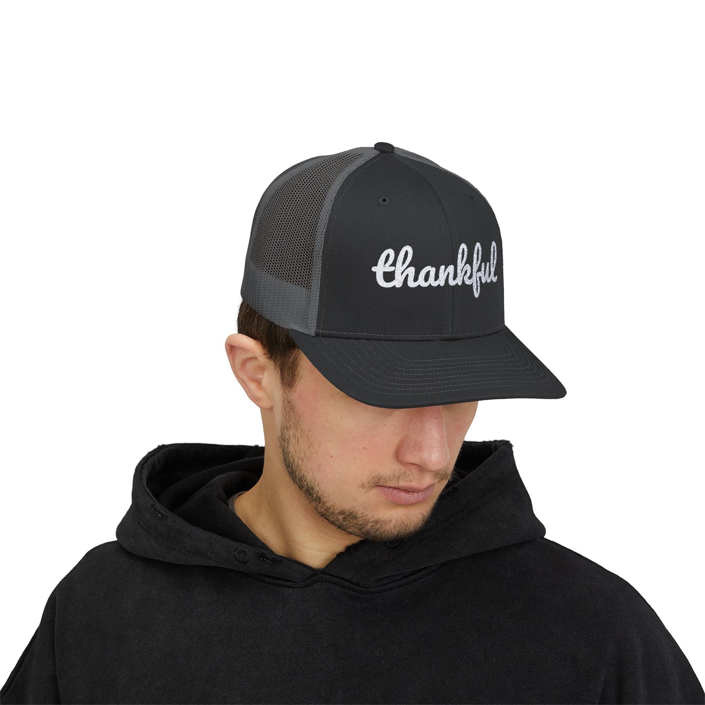 Thankful Snapback Trucker Cap for Gratitude Lovers, Adjustable Cap, Gifts for Him/Her, Farmhouse Decor, Thanksgiving Gift