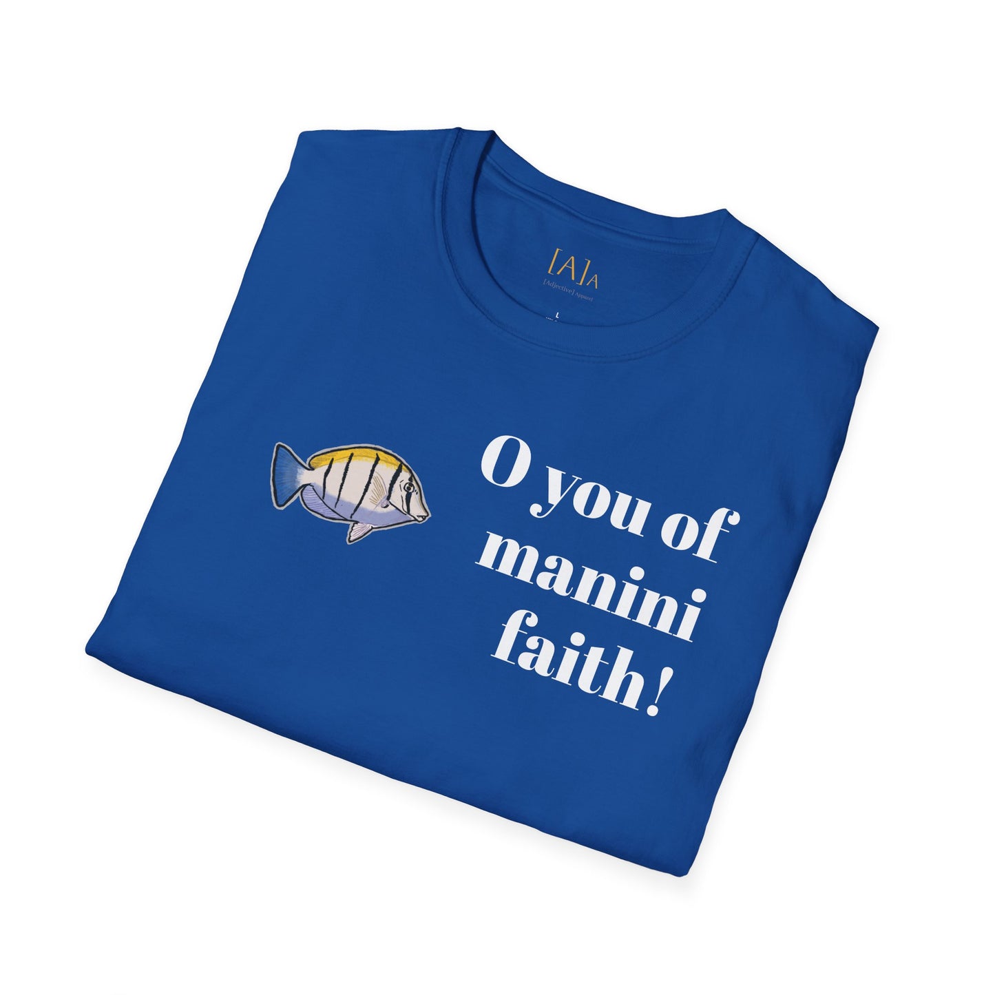 Manini Faith T-Shirt - Jesus Hawaii Fish Ocean-Inspired Unisex Softstyle, Inspirational Gift for Beach Lovers, Summer Vibes