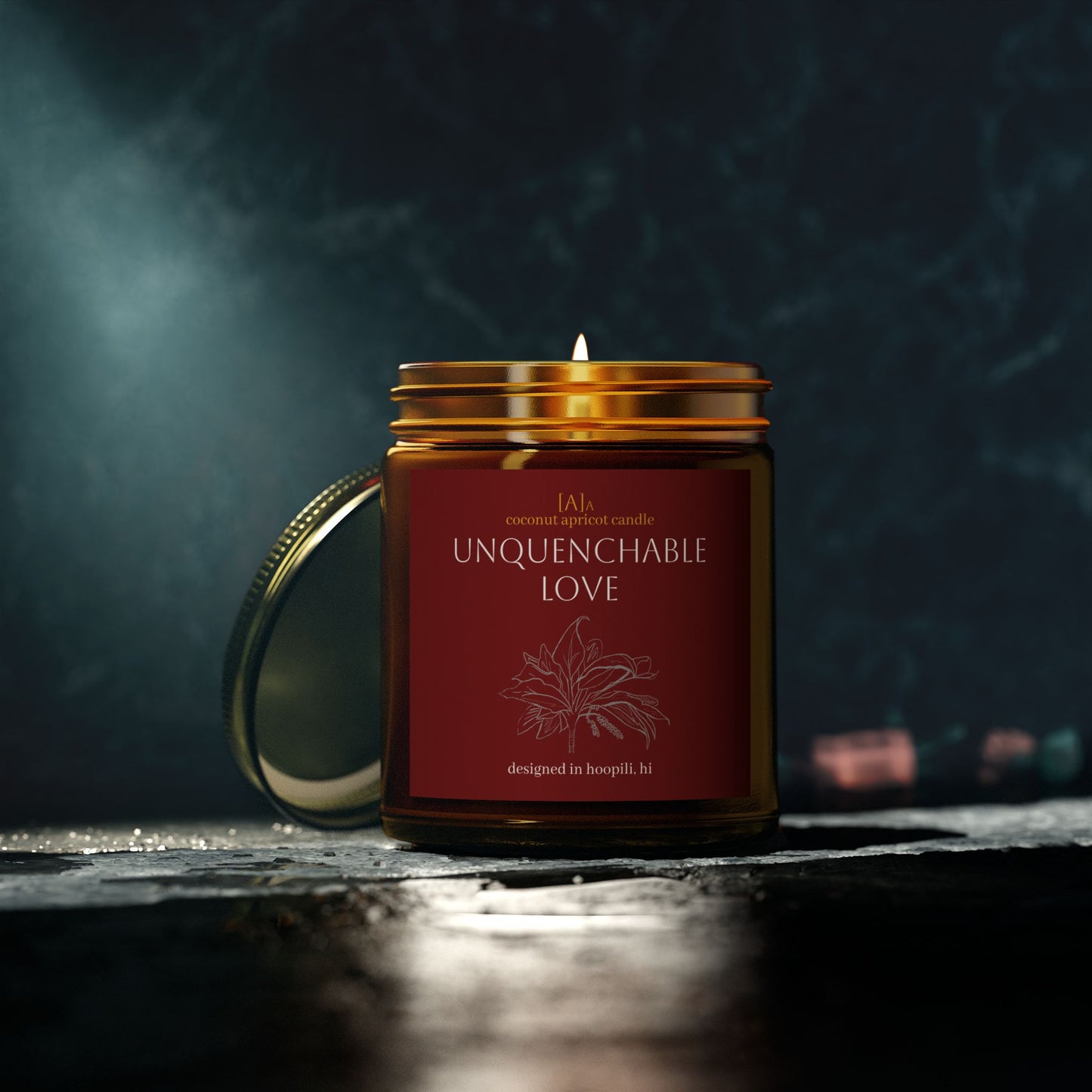 Scented Candle, Unquenchable Love Valentine Coconut Apricot Wax (4oz, 9oz). Romantic Gift, Home Decor, Aromatherapy Candle, Handmade Gift,