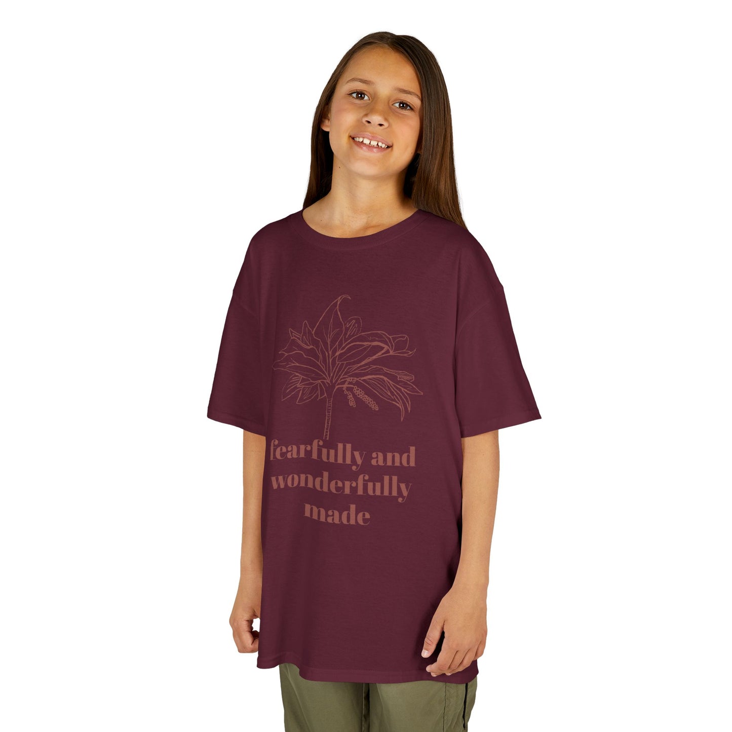 Fearfully Made Kids Tee - Psalm 139 Ti Plant, Children's T-Shirt, Youth Tshirt, Christian Shirt, Religious Apparel,